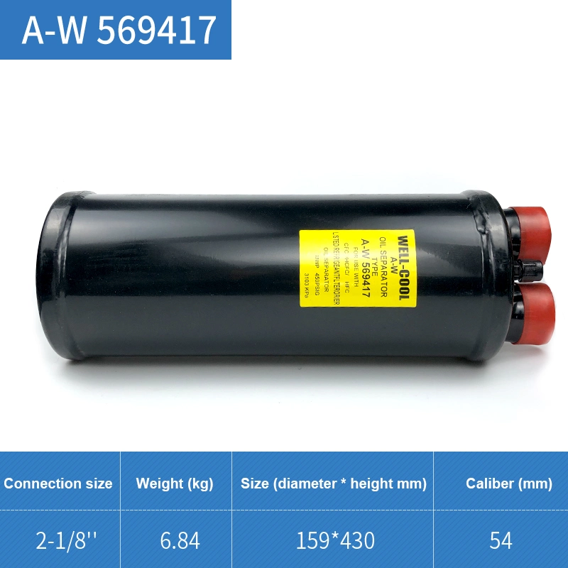 a-W Series Oil Return System Refrigeration Parts Oil Separator for Condensing Unit